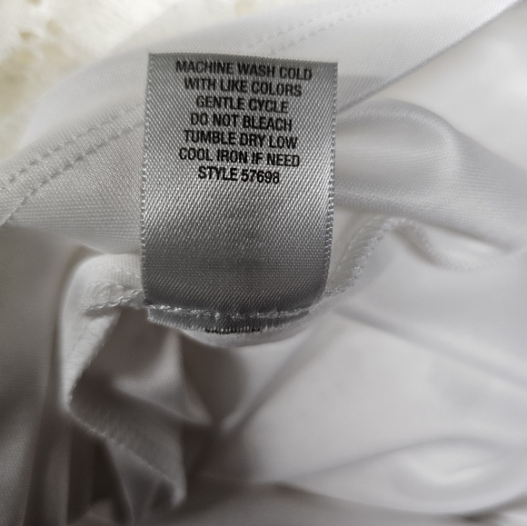 Dress Barn Ivory Surplice Front Eyelet Empire Waist Mini Dress Size 18W - Picture 7 of 14